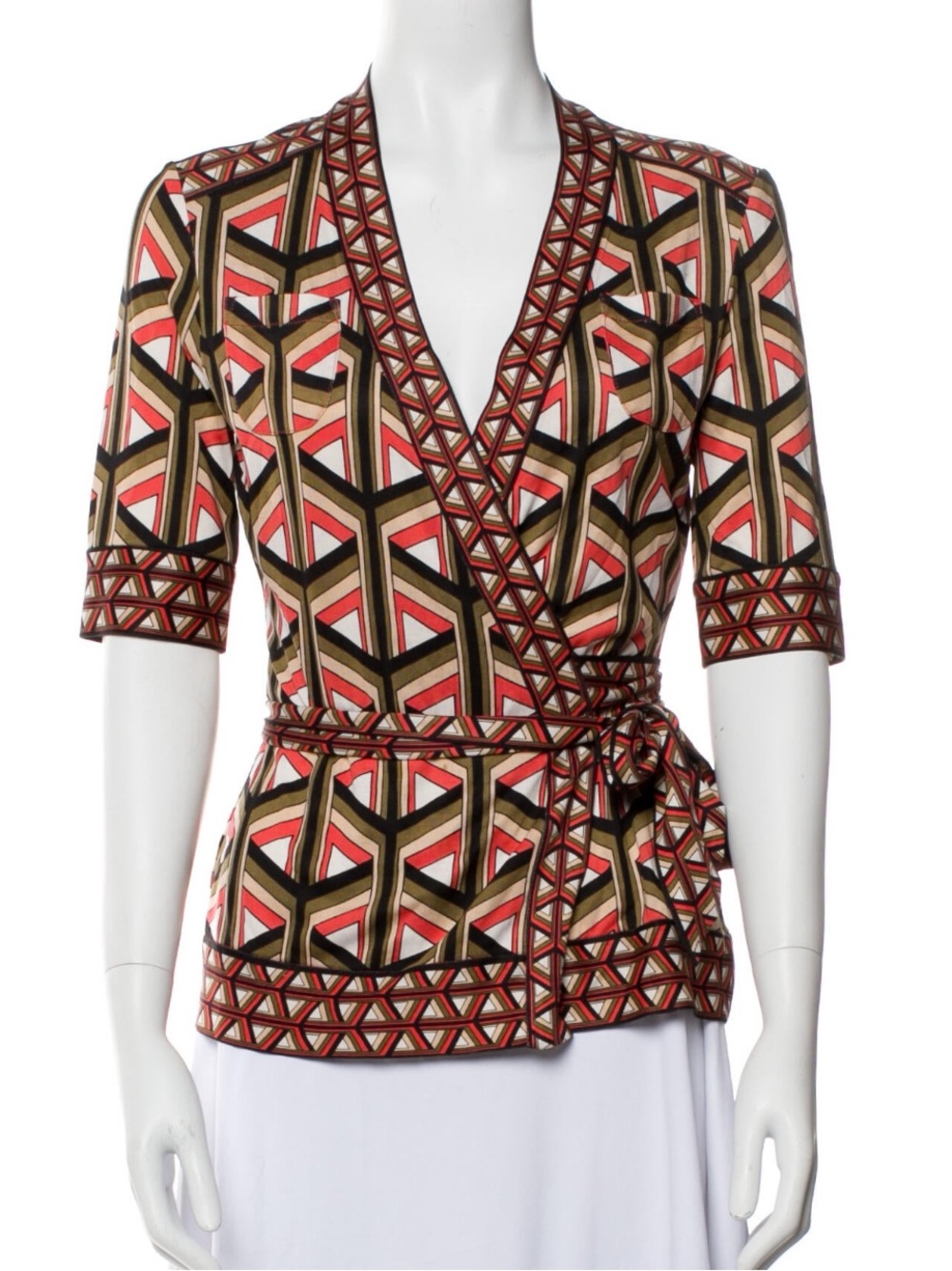 Diane von Furstenberg Silk Printed Blouse